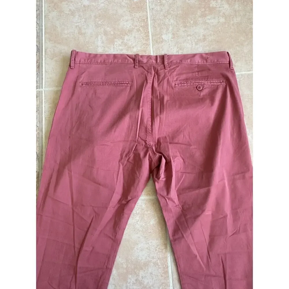 J.Crew Stretch Seasoned Red 484‎ pants Men size w36 L32 -New without Tags